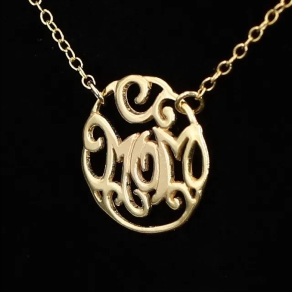 NEW Sterling Silver - Mom Filigree Openwork Pendant 18" Chain Necklace - 1g - Picture 5 of 5